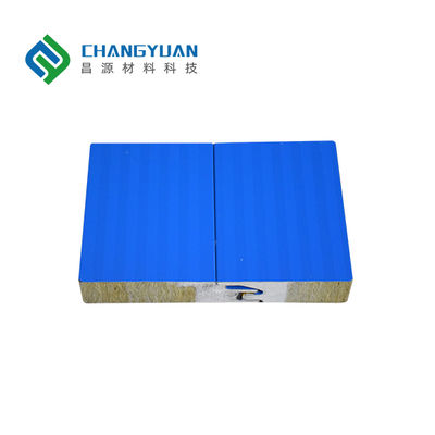 防火75mm ロックウールのサンドイッチ壁パネル 建物の隔熱のための完璧なソリューション